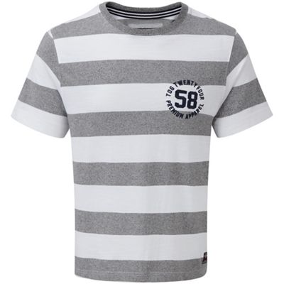 Tog 24 White/grey marl miller deluxe stripe t-shirt